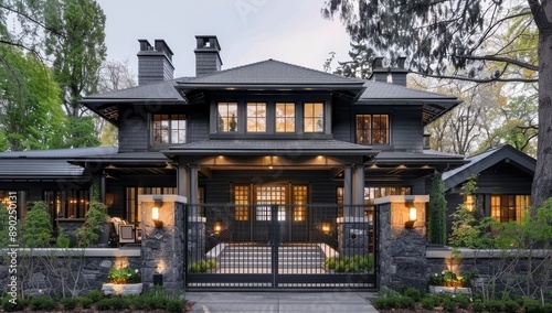 Luxury Home Exterior with Classic Architecture