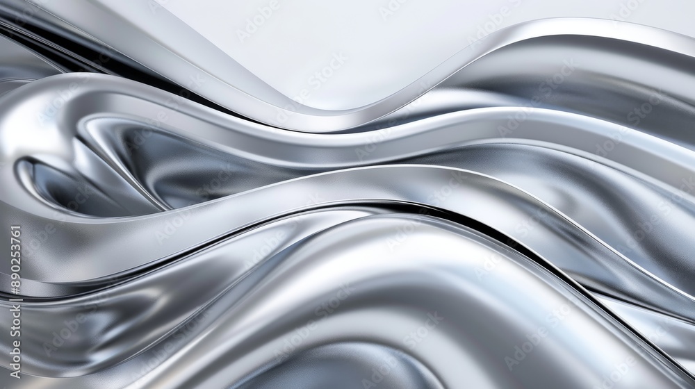 Obraz premium Abstract Silver Waves