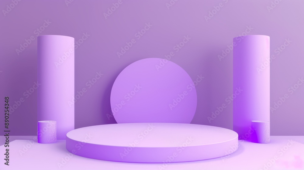 Purple Podium Display Purple Podium Display