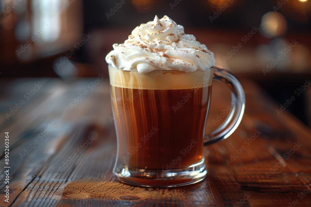 Ireland Irish Coffee A hot beverage consisting of coffee, Irish whiskey, sugar, and topped with cream, served in a glass mug