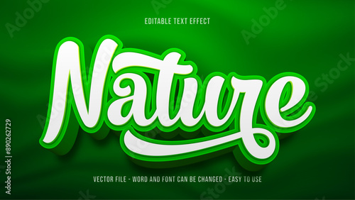 Editable nature theme text effect