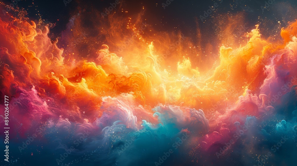 Abstract pop background with explosion of colors to the beat. Abstract pop background with explosion of colors to the beat.