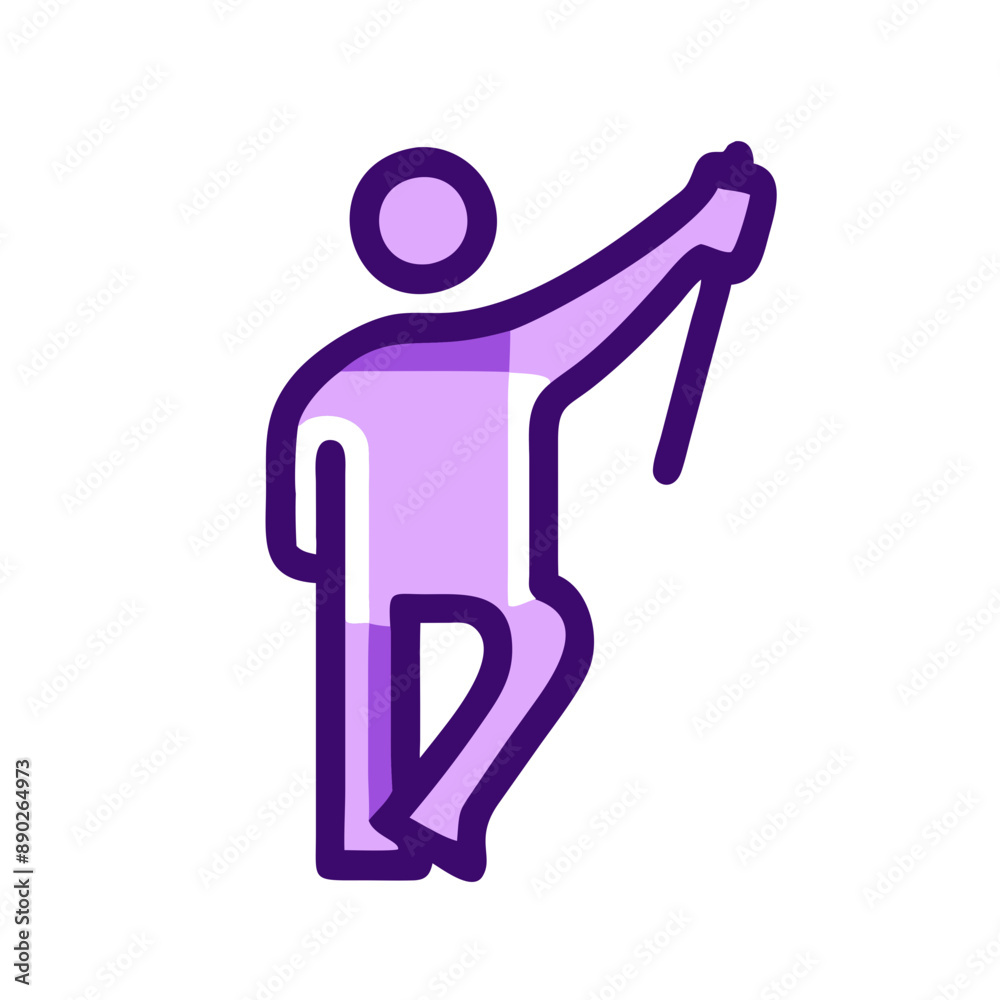 Minimalist Mental Healthcare Professional Icon, Purple and White, Coping Skills Minimalist Mental Healthcare Professional Icon, Purple and White, Coping Skills