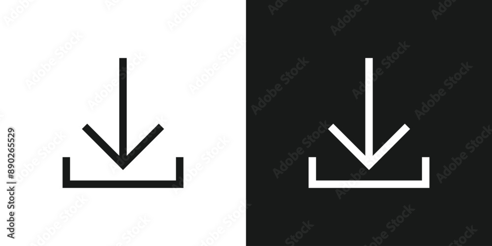 Upload black and white icons set vector. Upload black and white icons set vector.