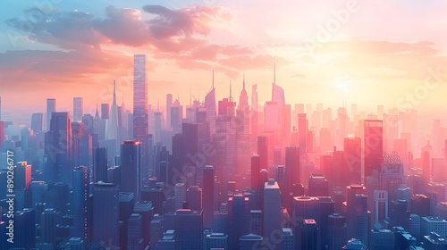Wallpaper Mural Futuristic Cityscape with Advanced Architectural Designs and Vibrant Innovative Skyline Torontodigital.ca