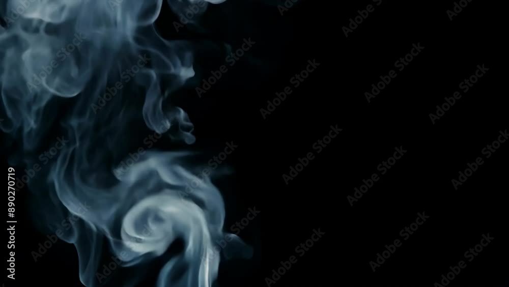 Mystical Smoke Swirling Against Black Background for Transitions Mystical Smoke Swirling Against Black Background for Transitions