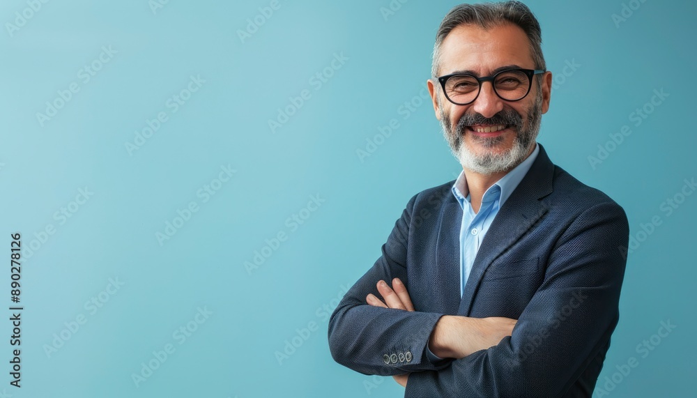 Portrait of a confident businessman with a warm smile. Portrait of a confident businessman with a warm smile.