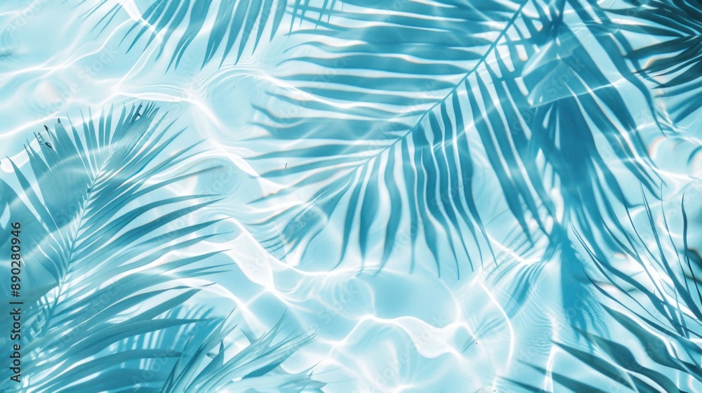 Palm Tree Shadows in Water Palm Tree Shadows in Water