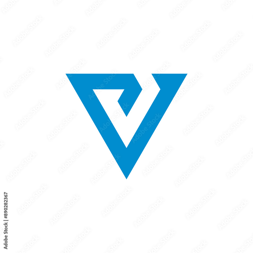 Letter V logo design Triangle vector template Letter V logo design Triangle vector template