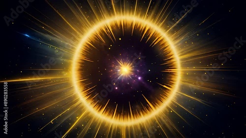 Abstract Yellow space galaxy