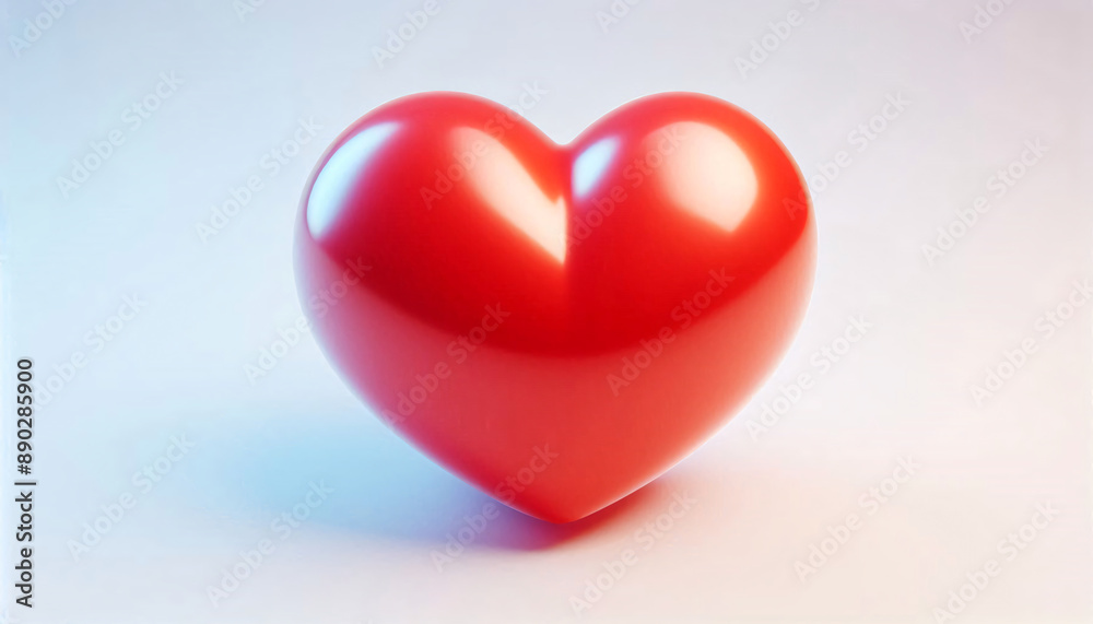 3D Render of Red 3D Heart Shape Model 3D Render of Red 3D Heart Shape Model