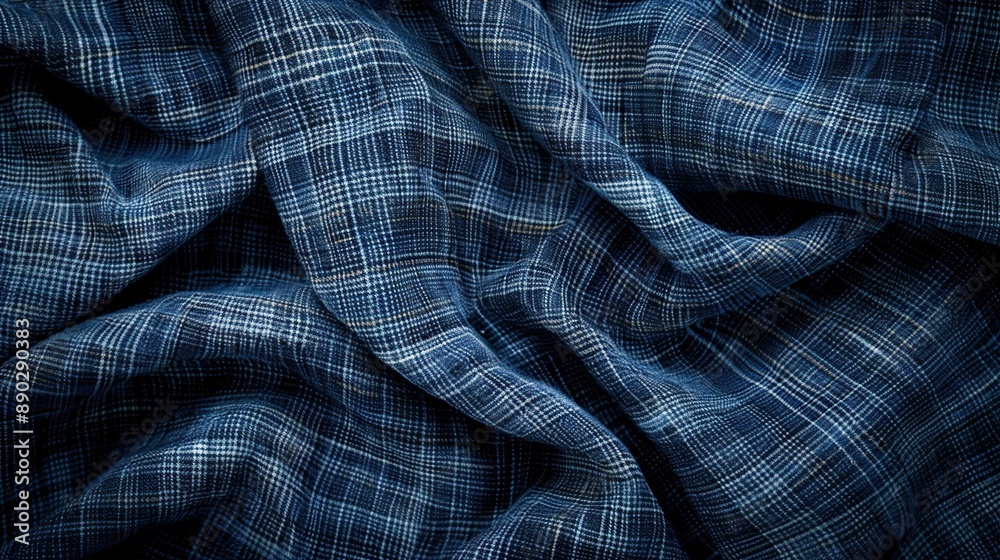 Blue Plaid Fabric Texture Blue Plaid Fabric Texture