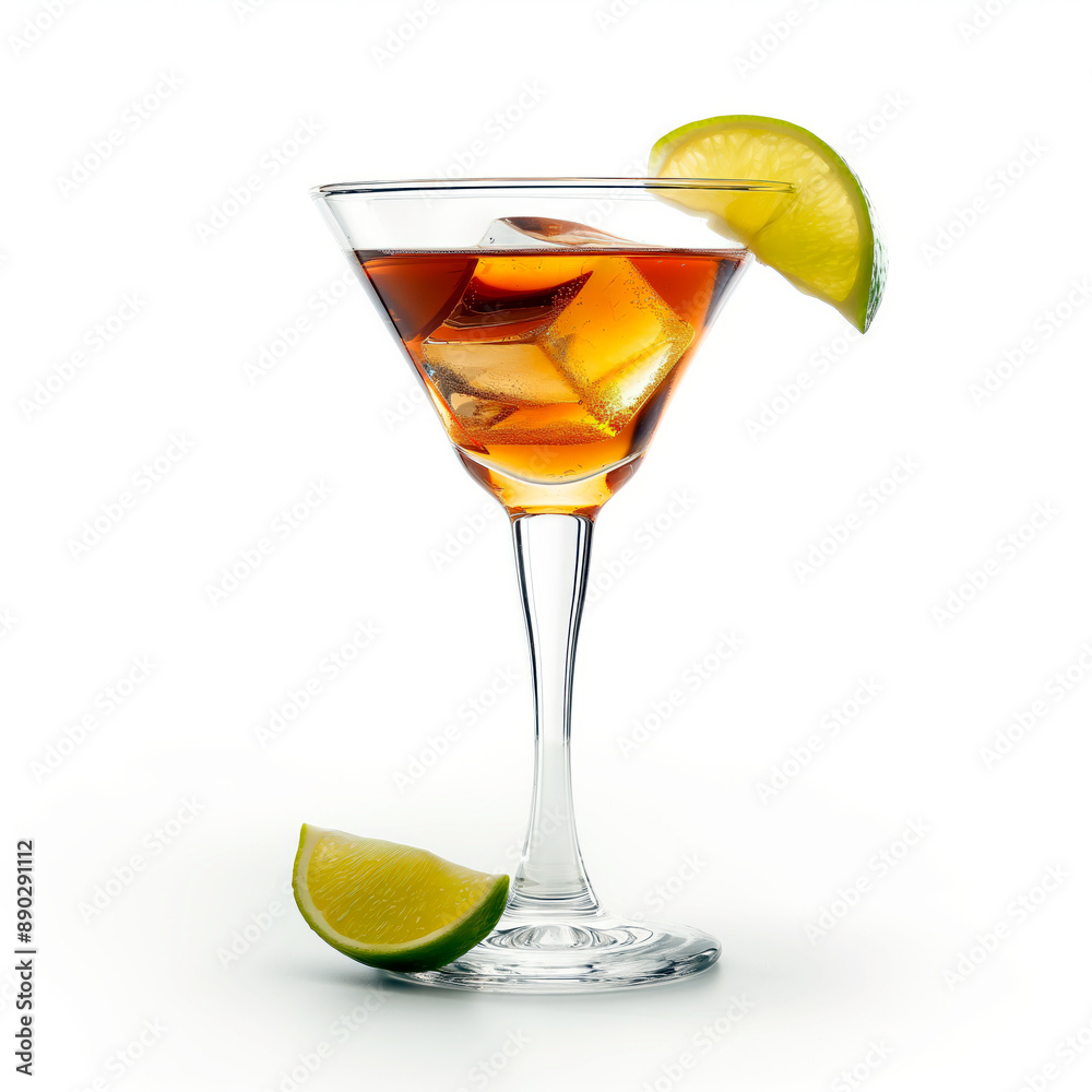 Elegant cocktail isolated on white background. Elegant cocktail isolated on white background.