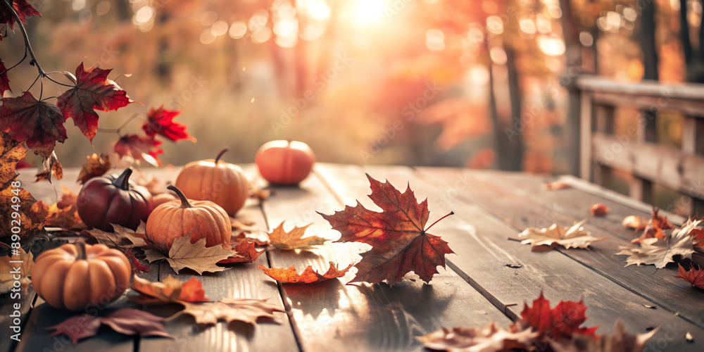 Autumn leaves in a park, scattered Autumn leaves in a park, scattered