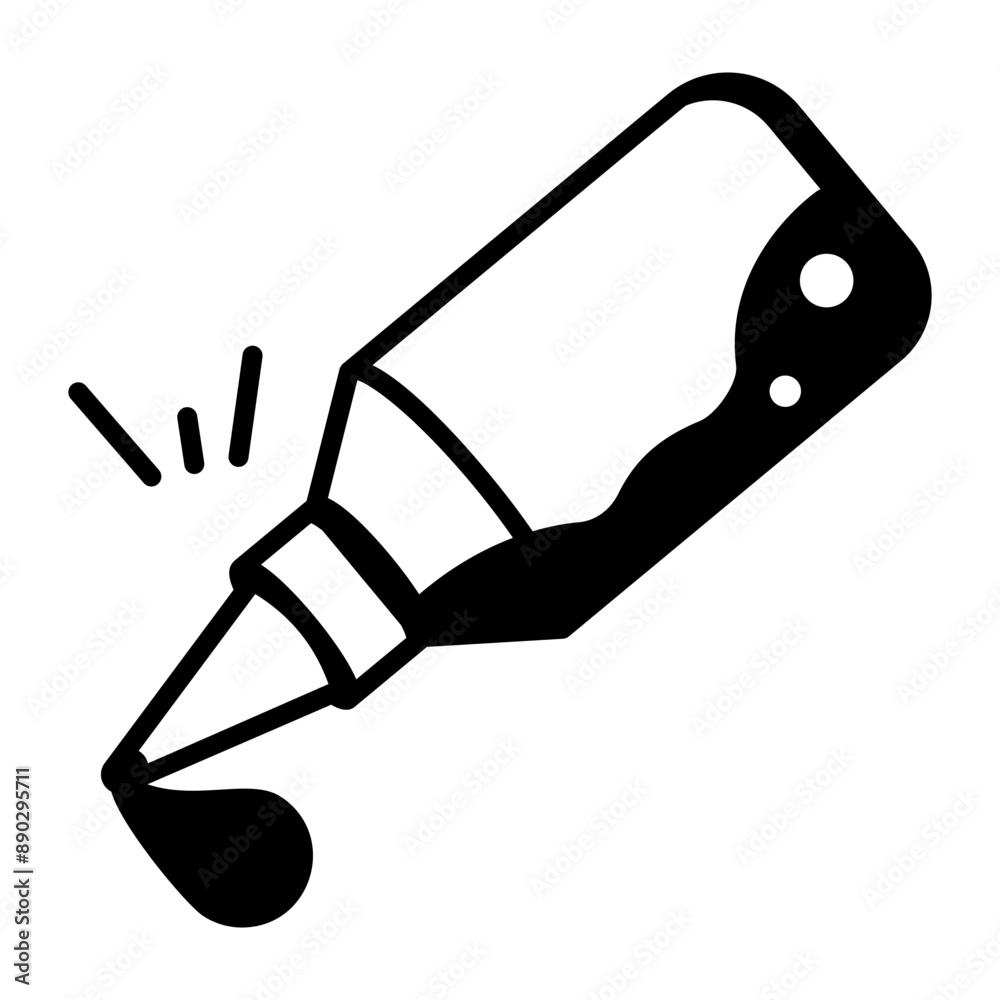 A line icon of colour dropper A line icon of colour dropper