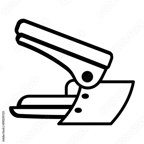 An outline icon of hole puncher 