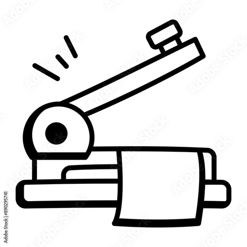An outline icon of heat sealer 