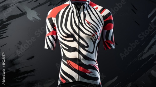 Craft your own unique cycling jersey design that reflects your passion for the sport. Unleash your creativity and let your jersey stand out on the road.  photo