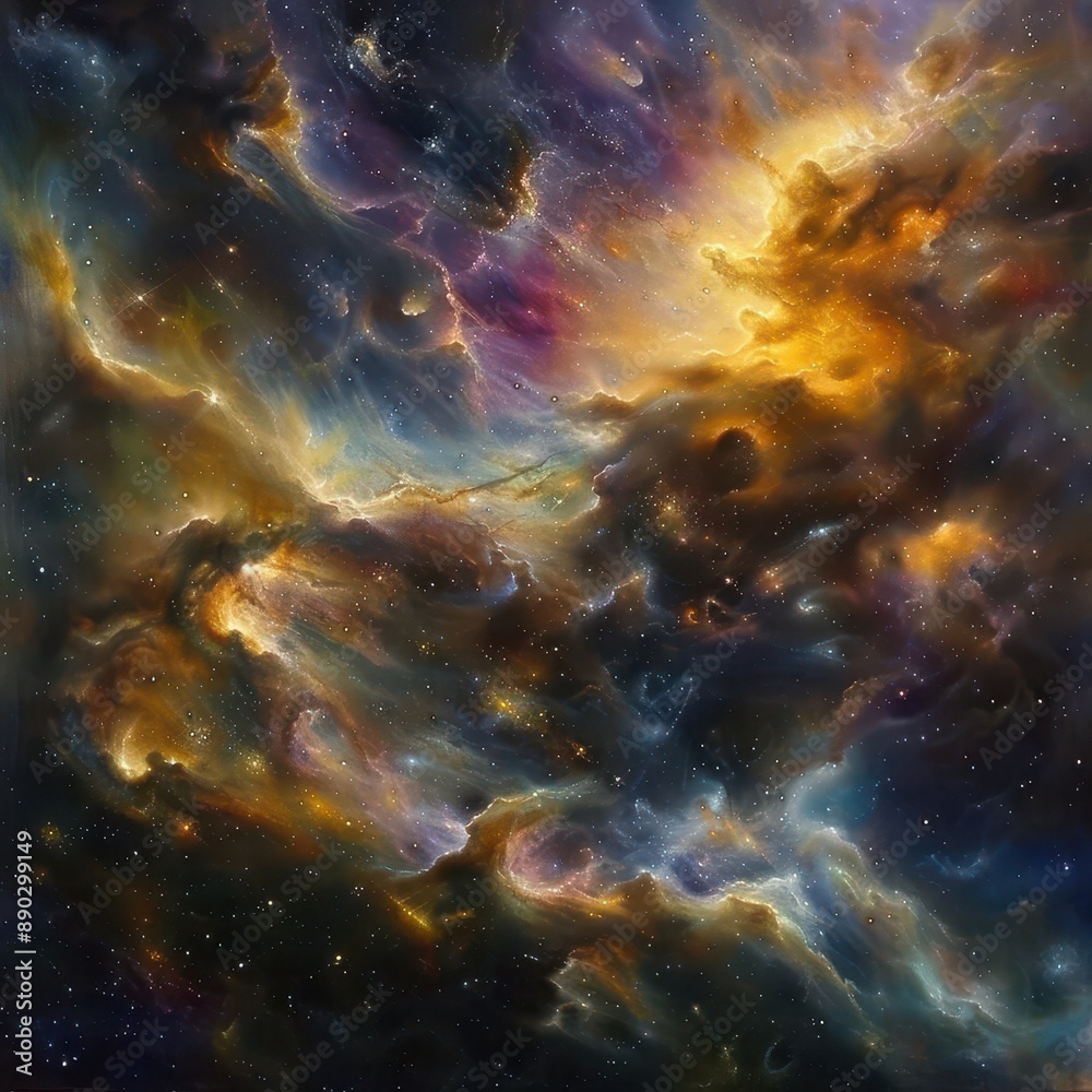 cosmic vista of swirling nebulae and distant galaxies iridescent gas clouds illuminated by newborn stars sense of infinite vastness and celestial wonder cosmic vista of swirling nebulae and distant galaxies iridescent gas clouds illuminated by newborn stars sense of infinite vastness and celestial wonder