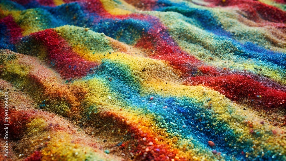 Colorful sand as a background, close up. Selective focus. Colorful sand as a background, close up. Selective focus.