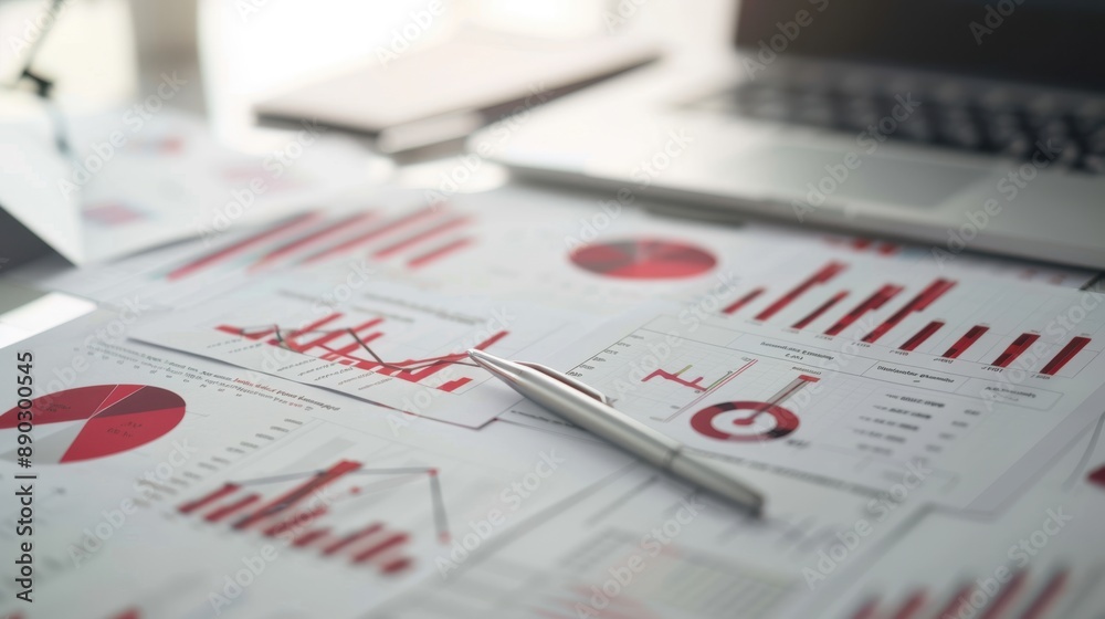 Fototapeta premium The financial data charts