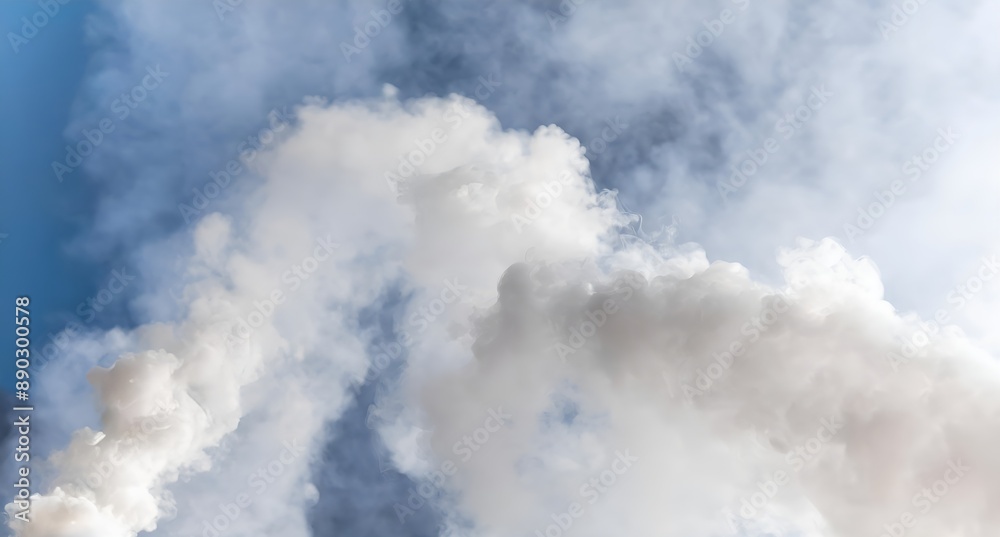 Obraz premium White and Blue Smoke Background