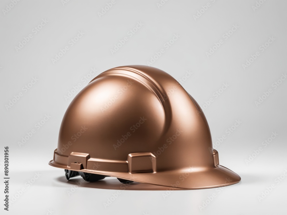 bronze color construction hard hat isolated on white background bronze color construction hard hat isolated on white background