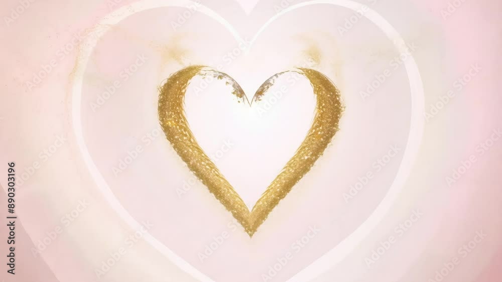 Gold Shimmering Valentine's Day