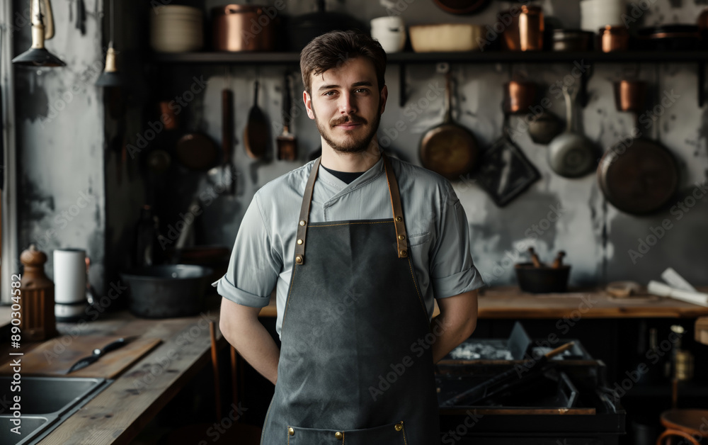 Chef kitchen apron. Chef cook in a uniform Chef kitchen apron. Chef cook in a uniform