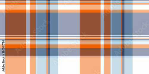 Network check pattern vector, preppy fabric tartan background. Hippy textile seamless plaid texture in orange and light colors.