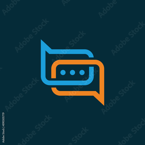 Bubble Chat Chats logo design vector template