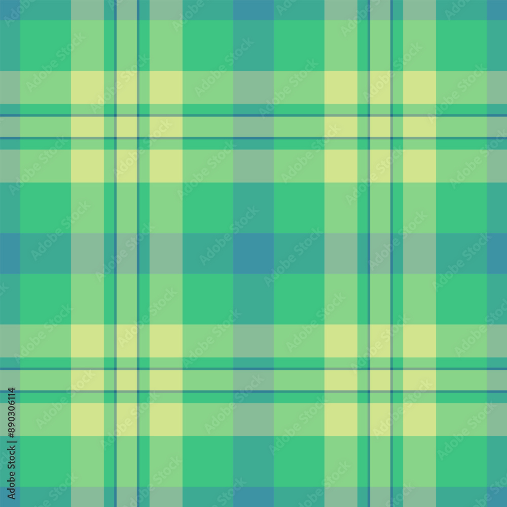 Rug texture background pattern, tidy textile seamless vector. Royal fabric tartan check plaid in green and teal colors. Rug texture background pattern, tidy textile seamless vector. Royal fabric tartan check plaid in green and teal colors.