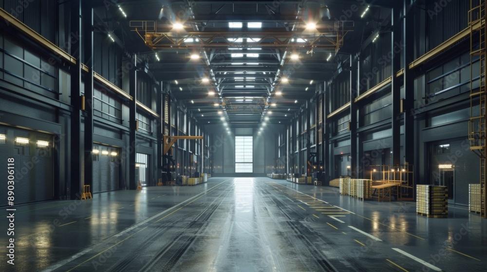 Fototapeta premium Industrial Warehouse Interior