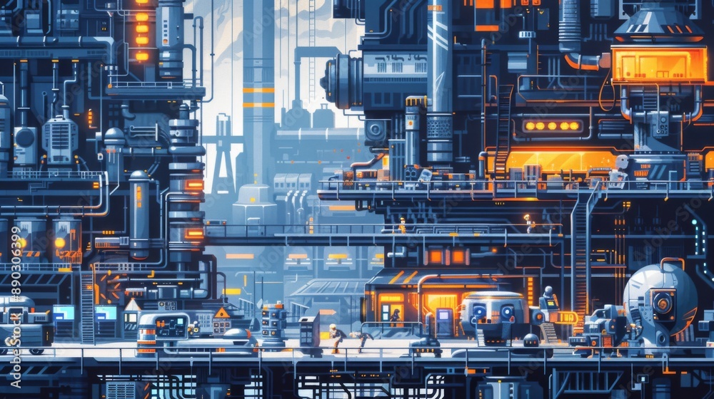 Futuristic Industrial Cityscape Futuristic Industrial Cityscape