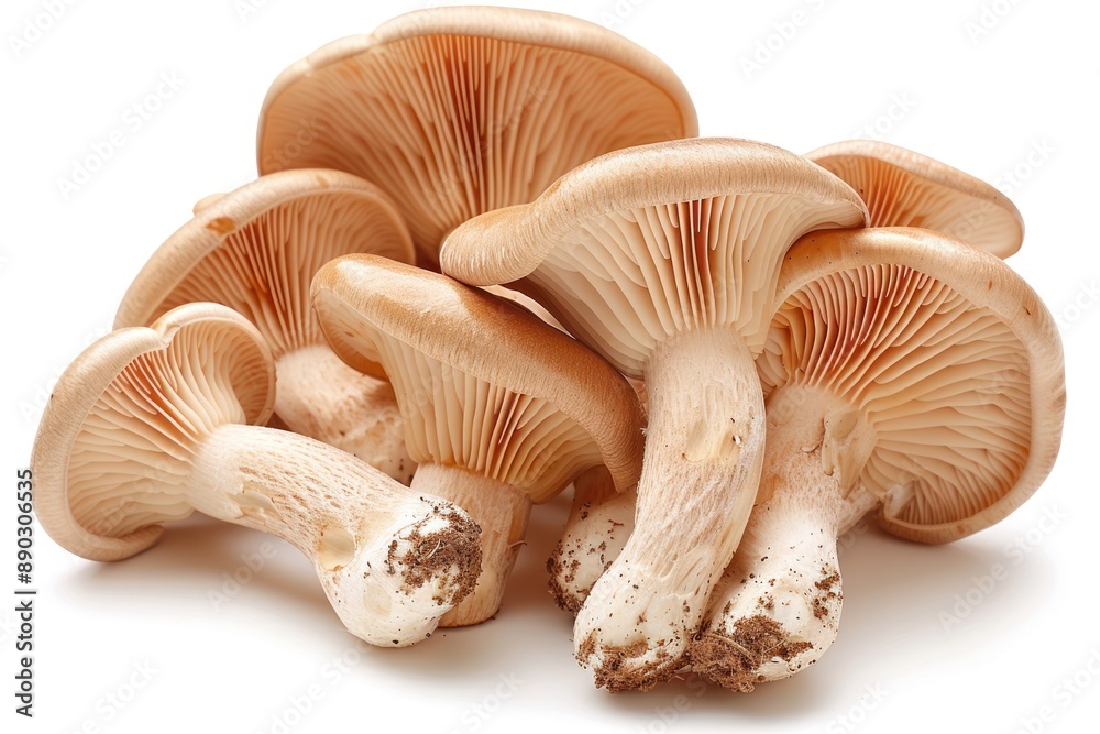 Oyster mushroom isolated on white background. ai generative Oyster mushroom isolated on white background. ai generative