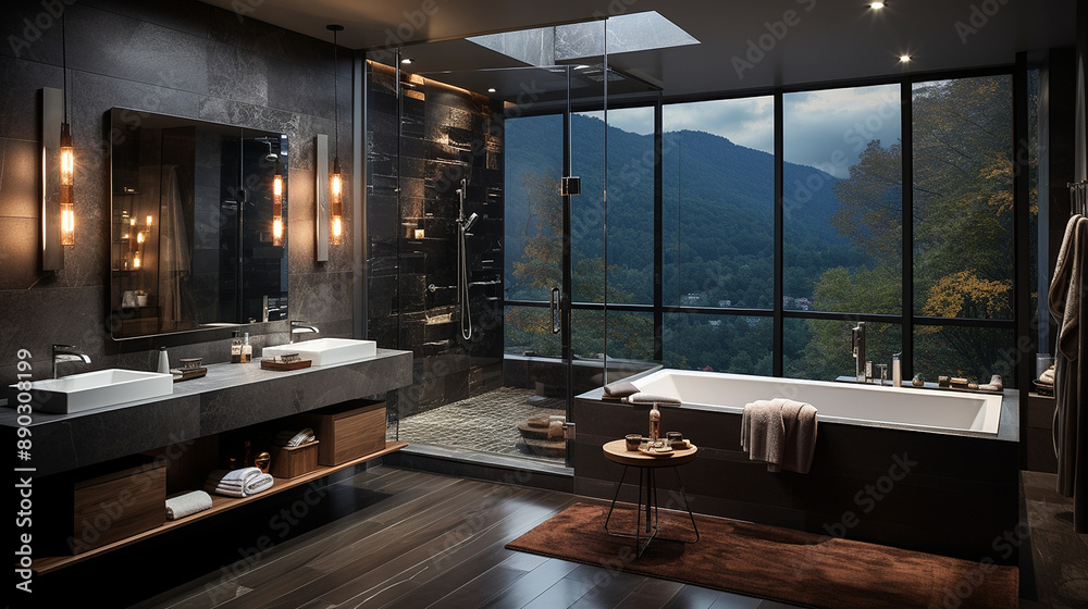 luxurious bathroom interiors featuring modern freestanding bathtubs ...