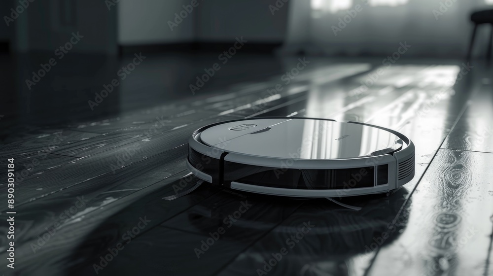 Robotic Vacuum on Floor Robotic Vacuum on Floor