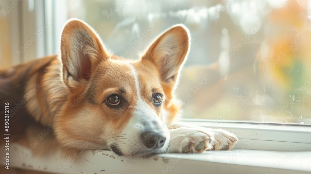 Corgi Looking Out Window Corgi Looking Out Window