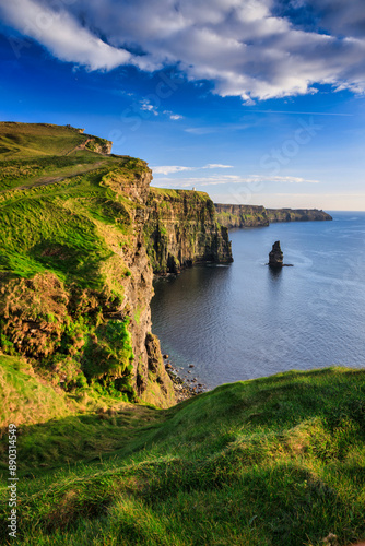 Fotografie Beautiful scenery of the Cliffs of Moher in County Clare, Ireland