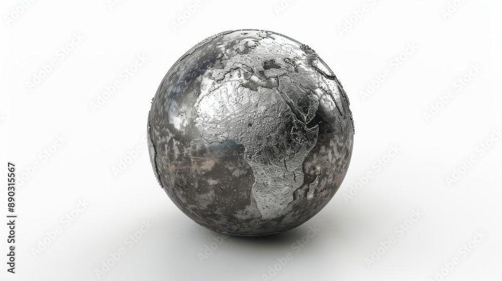 Silver Egg Shaped Globe Silver Egg Shaped Globe