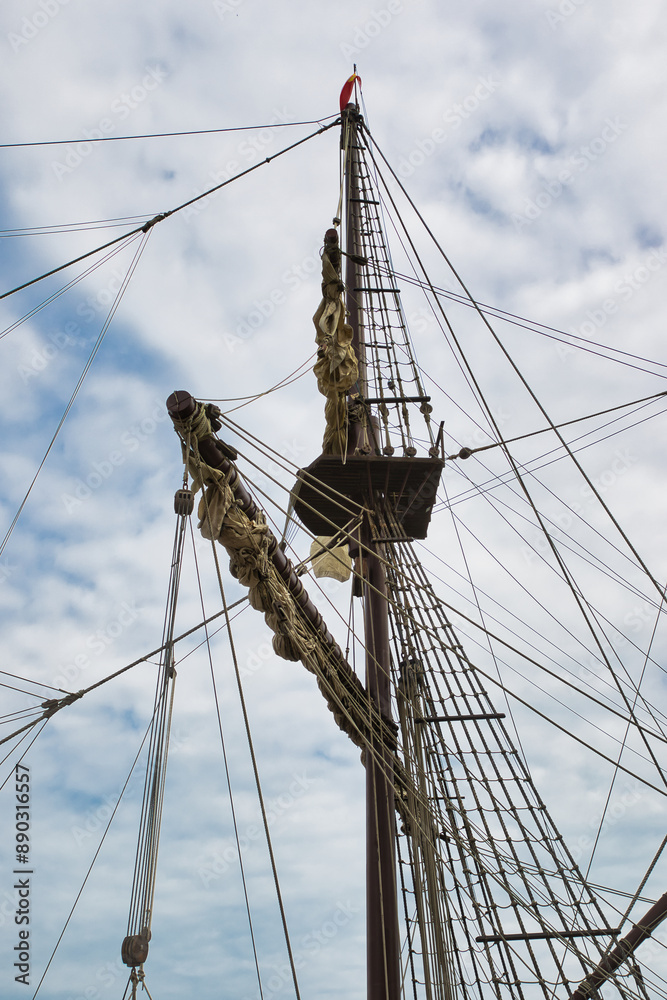 Mast and Rigging of a Sailing Ship