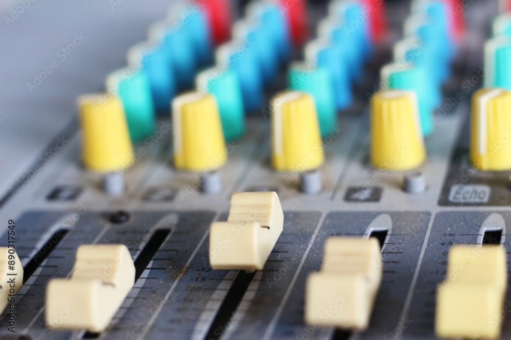 Various colored sound adjustment buttons Various colored sound adjustment buttons