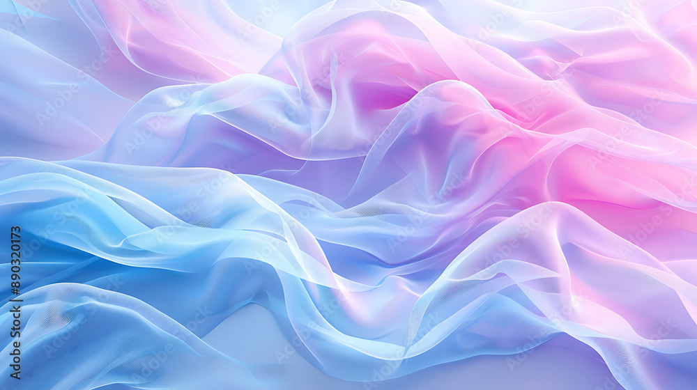 Obraz premium Gradient background featuring a blend of pink and blue for a calming effect 