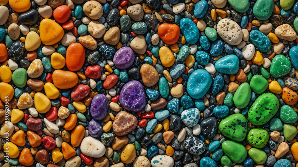 Colorful smooth round sea pebbles and various stones close-up texture pattern. Naturally rounded gravel at sea shore background for your design. Decorative beach stones or gravel. Pebble texture Colorful smooth round sea pebbles and various stones close-up texture pattern. Naturally rounded gravel at sea shore background for your design. Decorative beach stones or gravel. Pebble texture