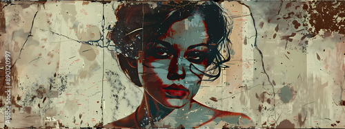 Portrait of a Woman in Abstract Style photo