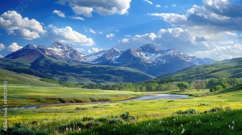 Gorgeous mountain spring day