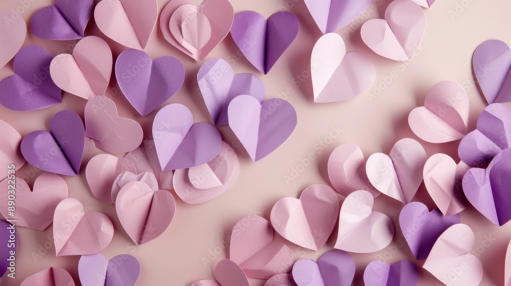 The pink and purple hearts The pink and purple hearts