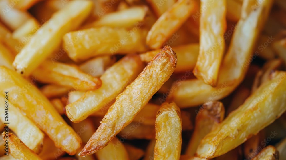 Golden French fries prepared potatoes ready for consumption Golden French fries prepared potatoes ready for consumption