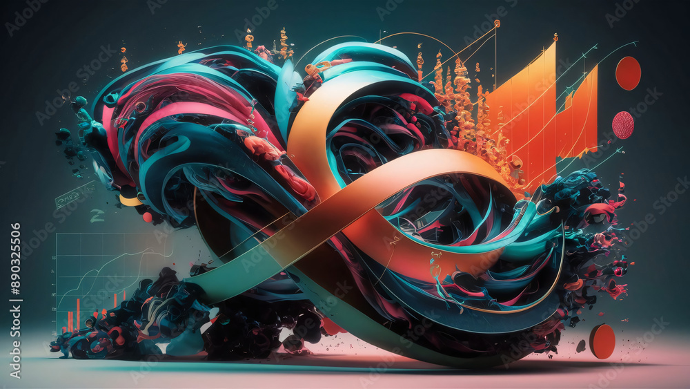 Obraz premium abstract wavy object