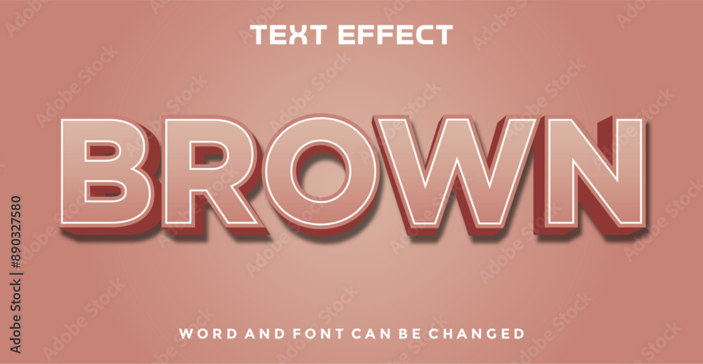 Brown editable text effect